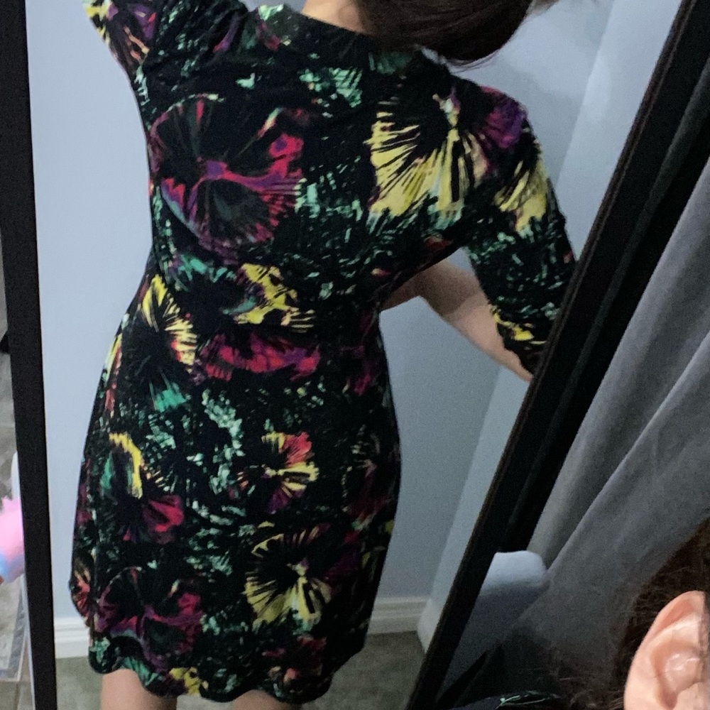 BCBG MaxAzria wrap dress 3/4sleeve sz small black